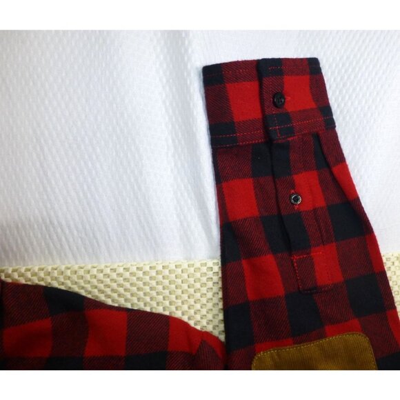 NWT Sierra Nevada Brewing Co Red & Black Plaid Long Sleeve Shirt W/Elbow Patches - Picture 7 of 11